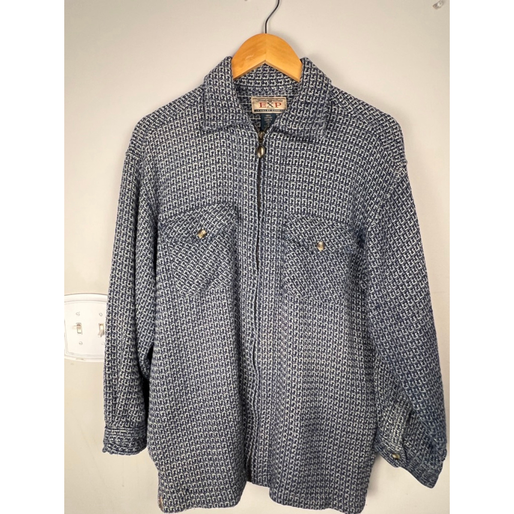 Vintage 90s EXP by Express Pullover with Pockets- Academia Grandpa